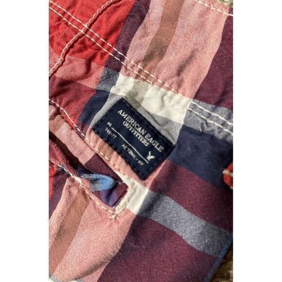 American Eagle Men's Size 30 Classic Red Plaid Shorts - Picture 11 of 11